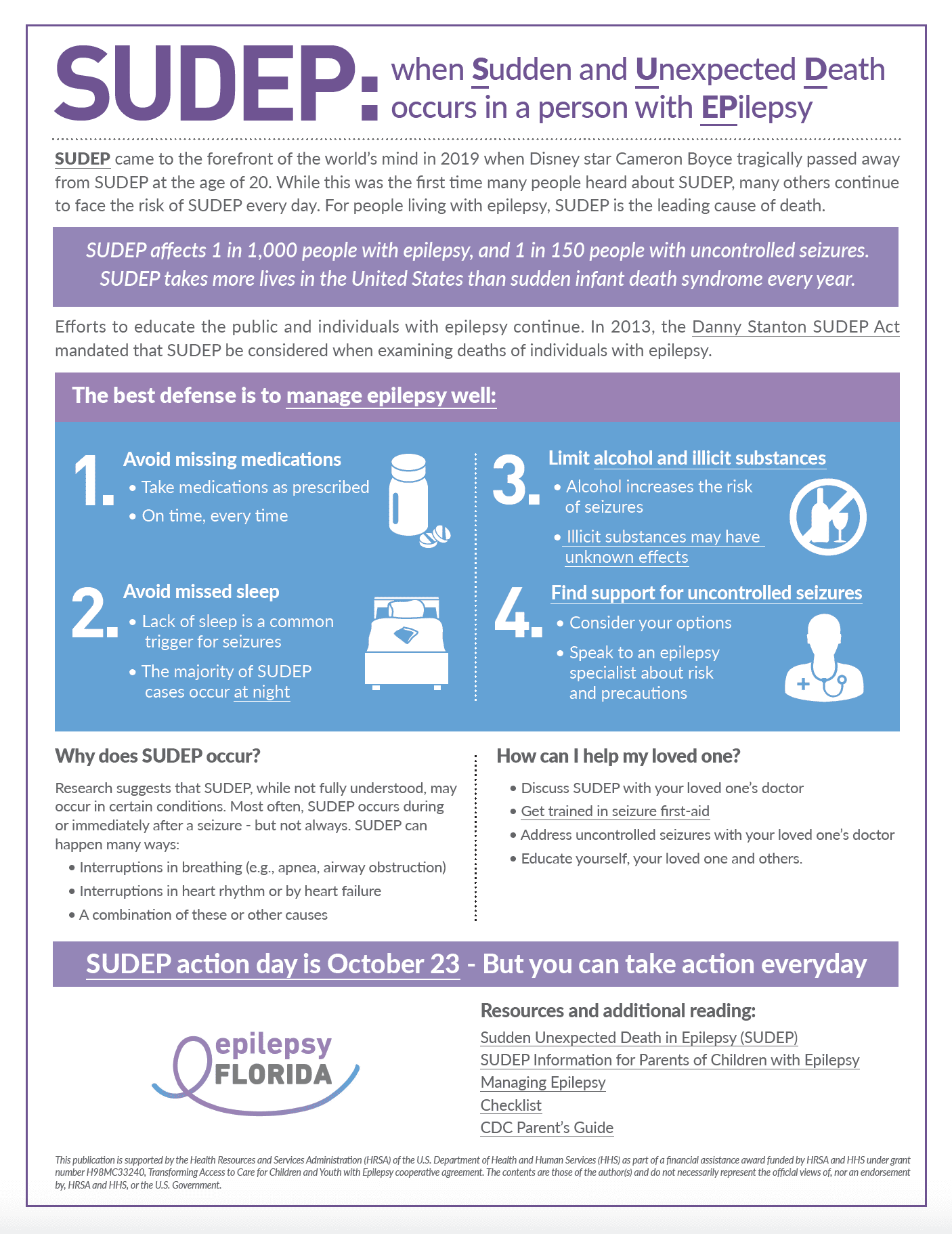 Epilepsy Alliance Florida - SUDEP information